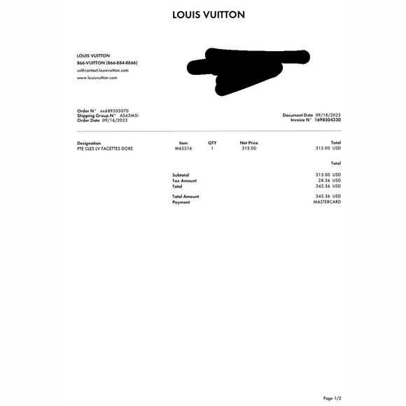 Louis Vuitton Key/Bag Ring - Picture 4 of 4